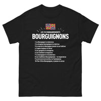 Thumbnail for T-shirt Bourgogne noir - Commandements bourguignons humoristiques