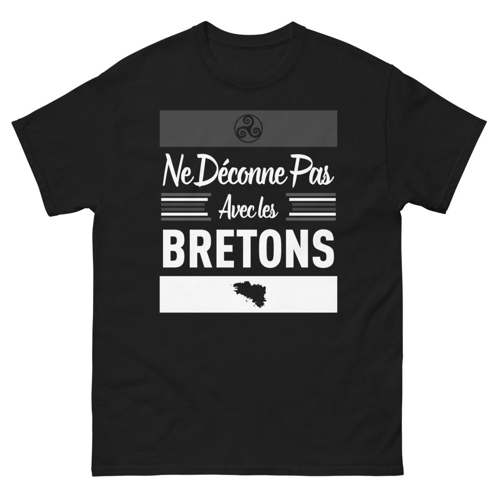 T-shirt Bretagne noir - Ne Déconne Pas Avec les Bretons