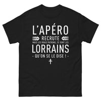 Thumbnail for T-shirt Lorraine noir - Les vrais patrons de l'apéro
