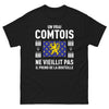 T-shirt Comtois noir - Un vrai Comtois prend de la bouteille