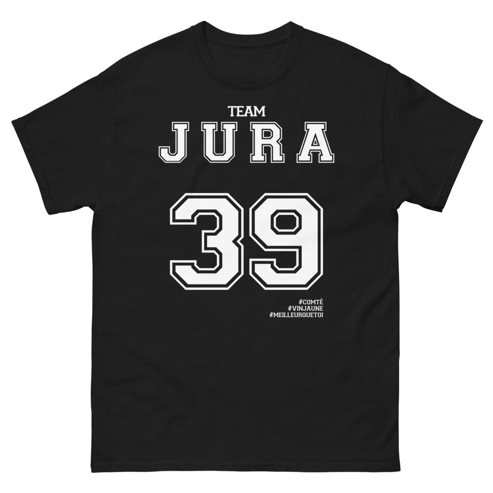 T-shirt Jura noir - Vin jaune meilleur que toi