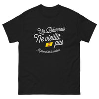 Thumbnail for T-shirt Béarnais noir - Un Béarnais ne vieillit pas, il prend de la valeur