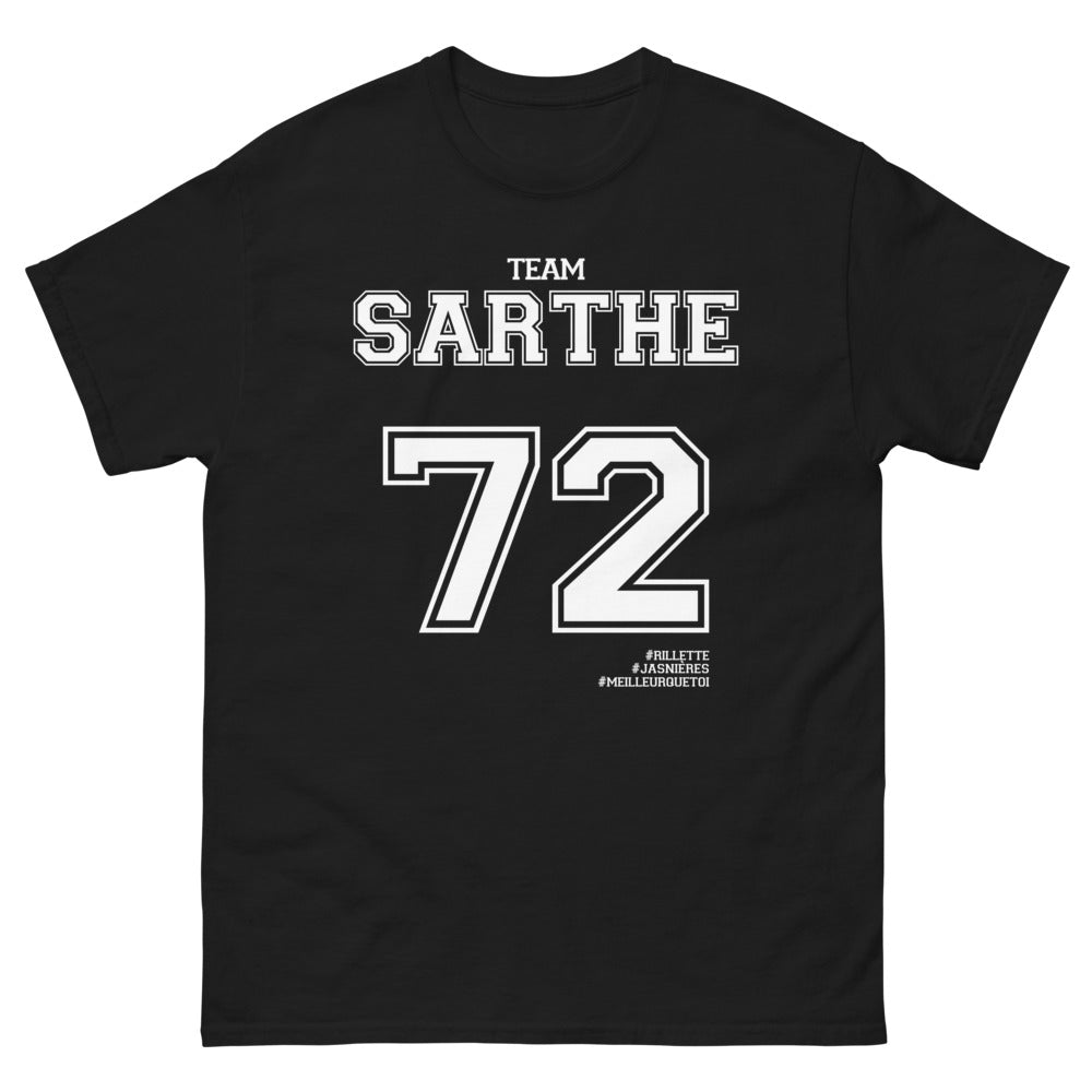 T-shirt Sarthe 72 noir - Rillettes et Jasnières