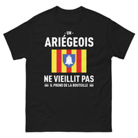 Thumbnail for T-shirt Ariège noir - Un Ariégeois ne vieillit pas