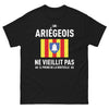 T-shirt Ariège noir - Un Ariégeois ne vieillit pas