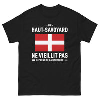 Thumbnail for T-shirt Haute-Savoie noir - Un Haut-Savoyard ne vieillit pas