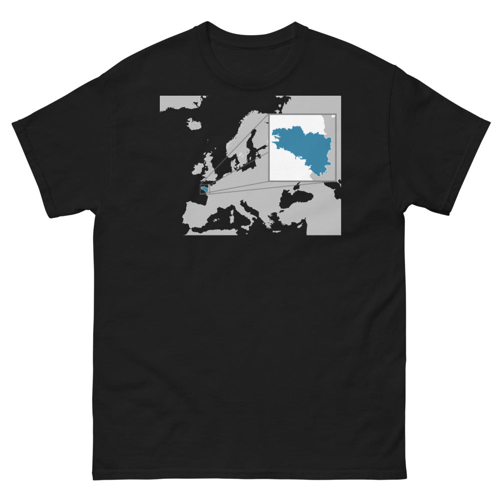 T-shirt Bretagne noir - silhouette sombre élégante