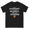 T-shirt Auvergnat noir - Je suis Auvergnat, fier et drôle