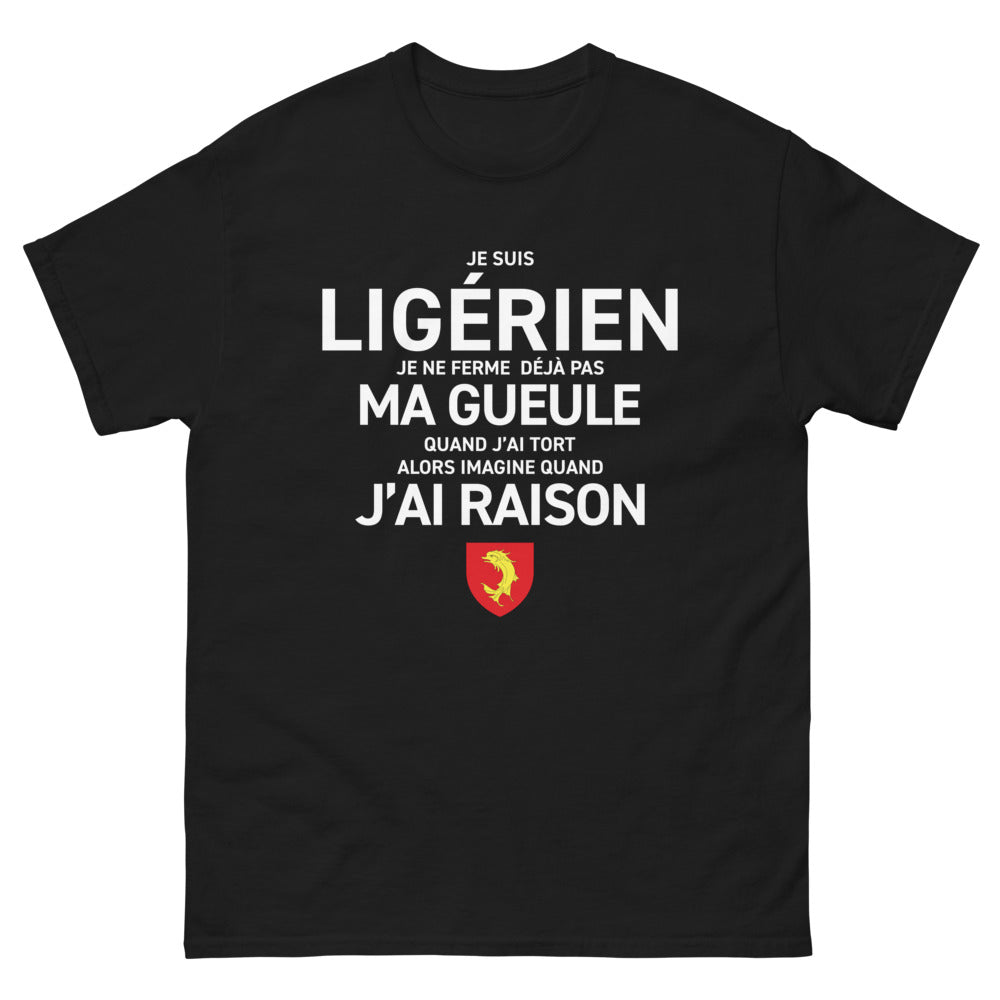 T-shirt Ligérien noir - Je ne ferme pas ma gueule sombre