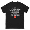 T-shirt Ligérien noir - Je ne ferme pas ma gueule sombre
