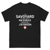 T-shirt Savoie noir - Ne ferme pas ma gueule humoristique