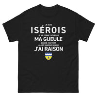 Thumbnail for T-shirt Isère noir - Je suis Isérois, fier et amusé