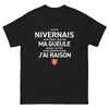 T-shirt Nivernais noir - Je suis Nivernais, je ne ferme pas ma gueule