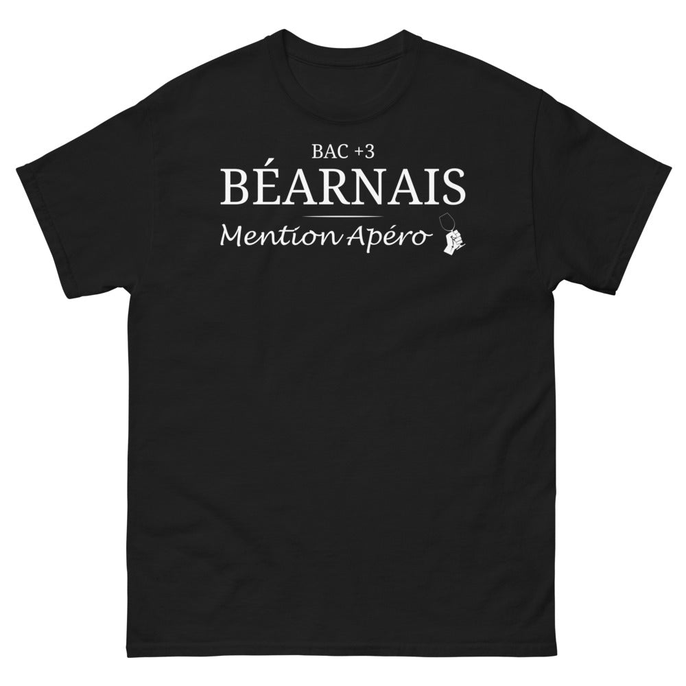 T-shirt Béarnais noir - Mention Apéro avec humour