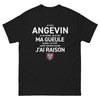 T-shirt Angevin noir - Je suis angevin, je ne ferme pas ma gueule
