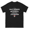 T-shirt Franche-Comté noir - Je ne ferme pas ma gueule