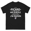 T-shirt Picard noir - Je suis Picard, je ne ferme déjà pas ma gueule