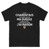 T-shirt Charente noir - Je suis Charentais, fier et bavard