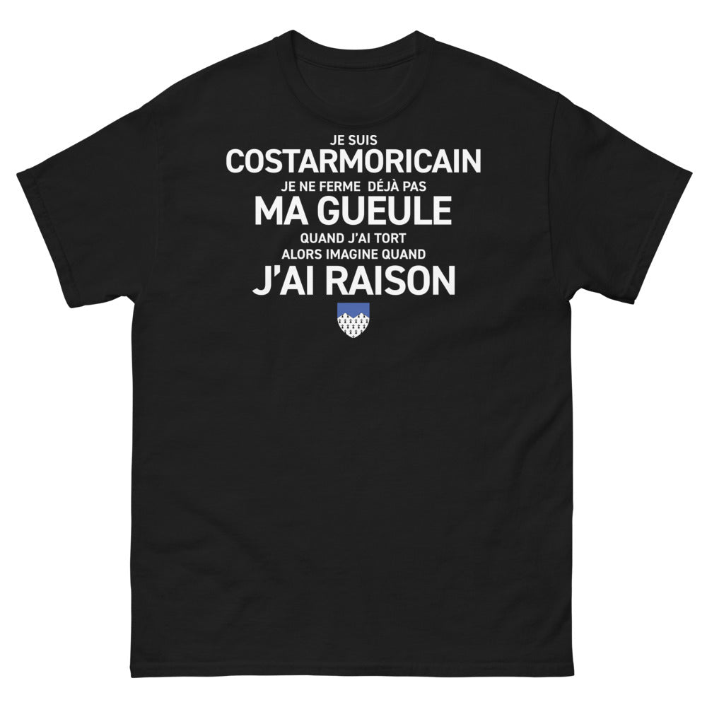 T-shirt Costarmoricain noir - Je ne ferme pas ma gueule