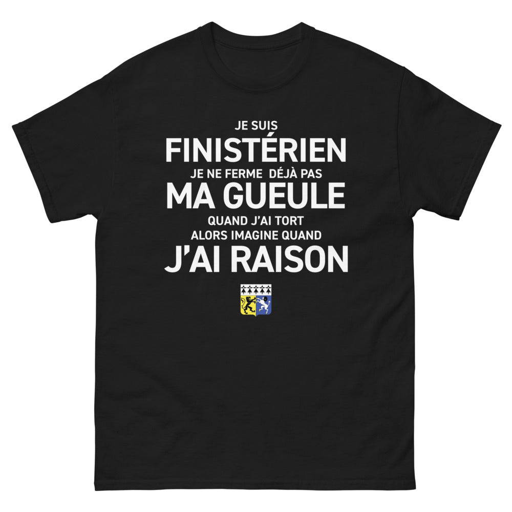 T-shirt Finistérien noir - Ne ferme jamais sa gueule