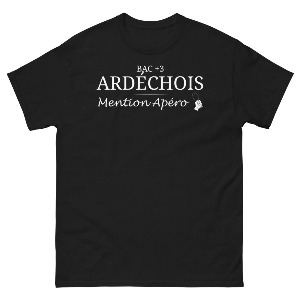 T-shirt Ardèche noir - Bac -3 Mention Apéro