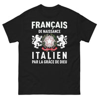 Thumbnail for T-shirt Français noir - Les racines et l'humour en un