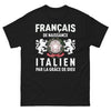 T-shirt Français noir - Les racines et l'humour en un