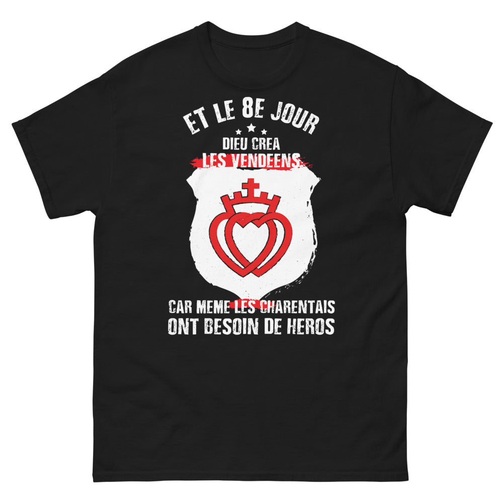 T-shirt Vendée noir - Et le 8e jour, Dieu créa les Vendéens