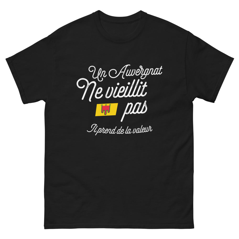 T-shirt Auvergne noir - Un auvergnat prend de la valeur