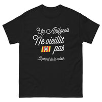 Thumbnail for T-shirt Ariège noir - Un Ariegeois ne vieillit pas