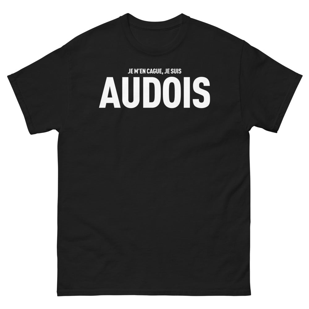 T-shirt Aude noir - Je m'en cague, je suis audois
