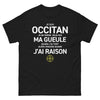 T-shirt Occitan noir - Je suis occitan, je ne ferme pas ma gueule