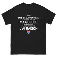 Thumbnail for T-shirt Lot-et-Garonne noir - Je suis Lot-et-Garonnais, humour