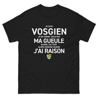 Thumbnail for T-shirt Vosgien noir - Je suis vosgien, je ne ferme pas ma gueule