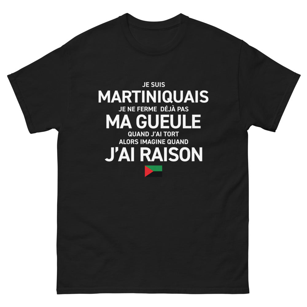 T-shirt Martinique noir - Je suis Martiniquais, humour