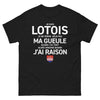 T-shirt Lotois noir - Je suis Lotois, je ne ferme pas ma gueule