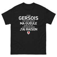 Thumbnail for T-shirt Gersois noir - Je suis gersois, je ne ferme pas ma gueule