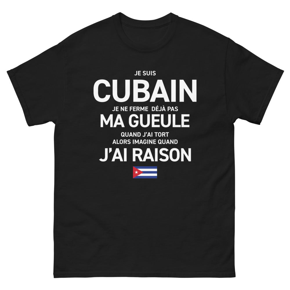 T-shirt Cuba noir - Je ne ferme jamais la gueule