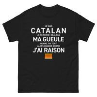 Thumbnail for T-shirt Catalan noir - Je ne ferme pas ma gueule quand j'ai tort