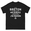 T-shirt Bretagne noir - Je suis breton, je ne ferme pas ma gueule