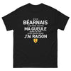T-shirt Béarnais noir - Je ne ferme pas ma gueule, même à tort