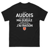 T-shirt Aude noir - Fier de ne jamais fermer ma gueule