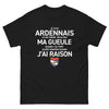 T-shirt Ardennais noir - Je suis Ardennais, fier et authentique