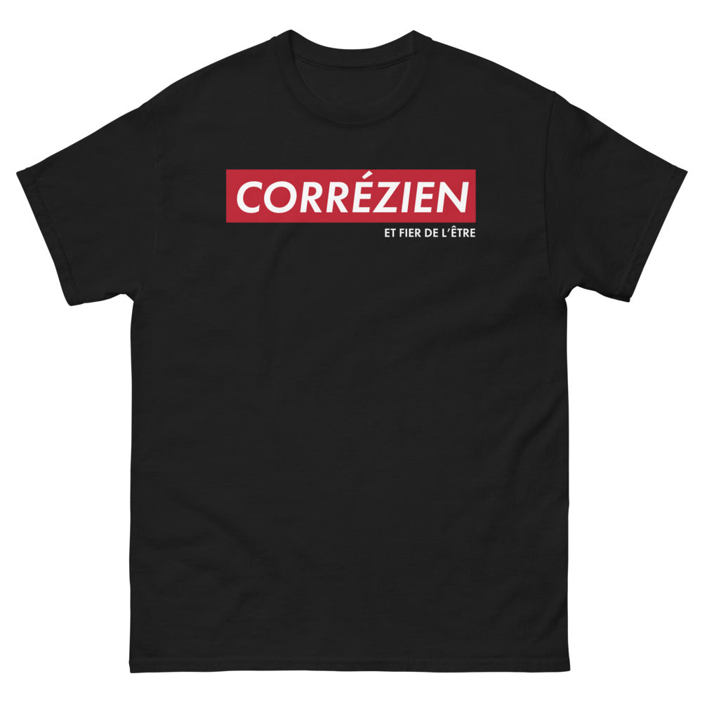 T-shirt Corrèze noir - Corrézien et Fier de l'Être