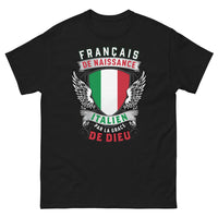 Thumbnail for T-shirt Français noir - Français de Naissance, Italien par la Grâce de Dieu