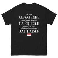 Thumbnail for T-shirt Alsace noir - Je suis alsacienne et je me fais entendre
