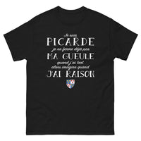 Thumbnail for T-shirt Picardie noir - Je suis Picarde, fier et drôle