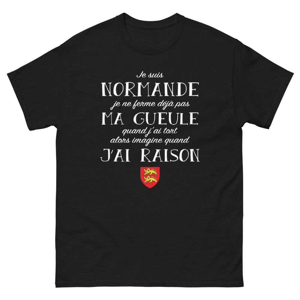 T-shirt Normande noir - Fier de son franc-parler