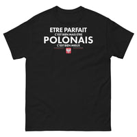 Thumbnail for T-shirt Pologne noir - Être parfait c'est bien, mais être Polonais c'est bien mieux