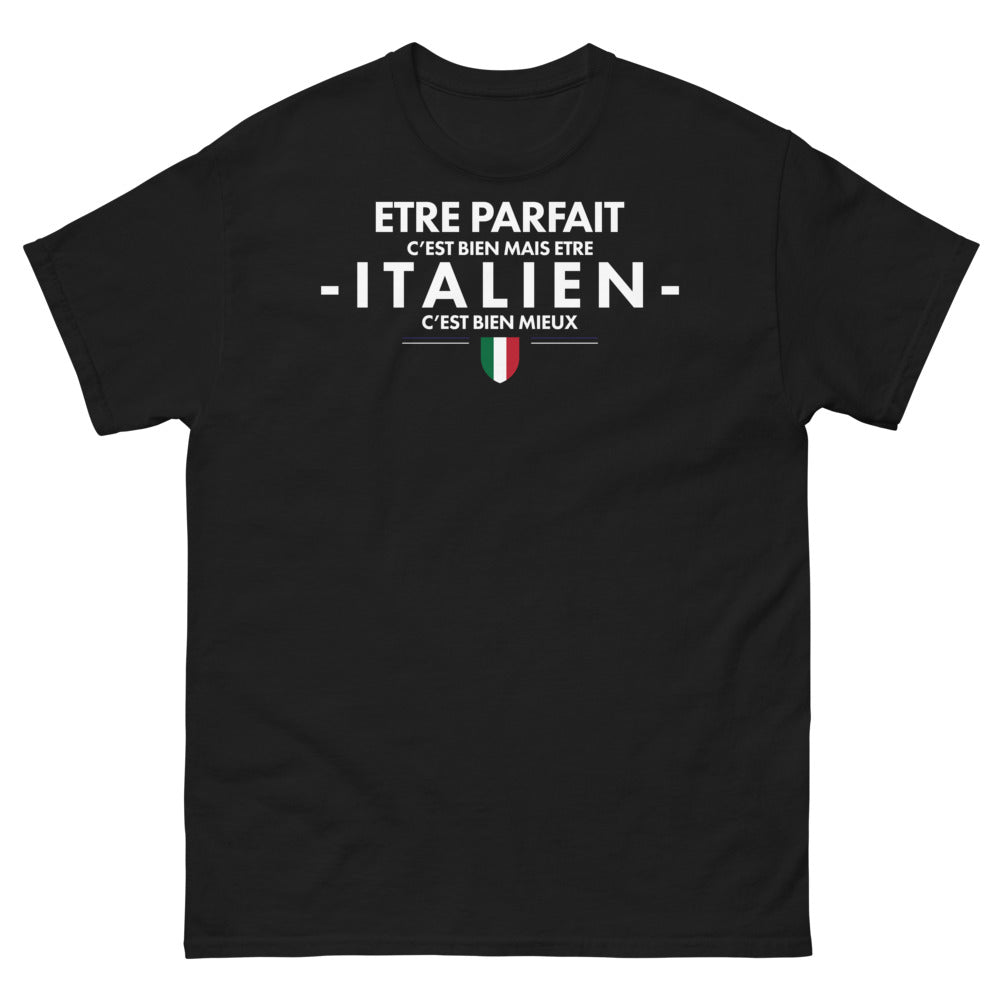 T-shirt Italie noir - Être parfait c’est bien mieux